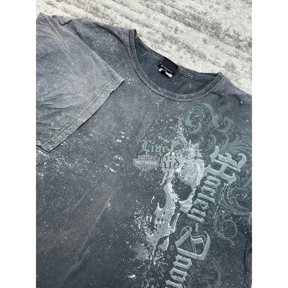 Vintage Harley Davidson T-Shirt Men XL Bangkok Thailand Skull Graphic Biker Tee